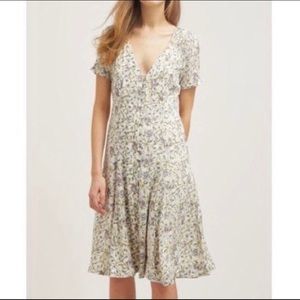 Free People Boho Floral Button Front Dress